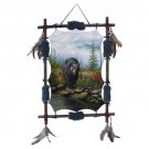 22" x 16" Framed Indian Picture - Black Bears