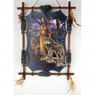 22" x 16" Framed Indian Picture - Indian/Wolf