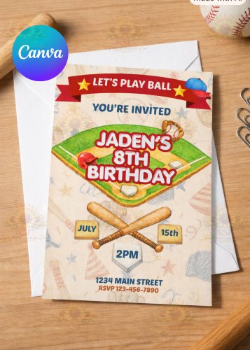 Let's Play Ball Invitation