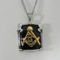 Engravable Free Mason Pendant Freemasonry Pillars Stainless Steel Necklace Chain