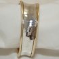 Solid Sterling Silver Brass Bracelet High Polished Southwest Artist Lazaro G