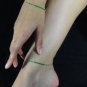 Sterling Silver .925 Full Set Necklace Earrings Bracelet Anklet Malachite Stone