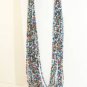 20 Strand Multi-Color White Blue Seed Bead Necklace Quill Wrap Southwest Design