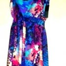 NEW L - XL One Shoulder STRETCH Cocktail Mini Dress 14 - 18 Multi-Color