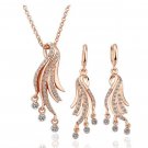 18KS009 18K Gold Plated Sets Health Jewelry Nickel Free K Golden Plating Platinum Rhinestone