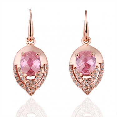 18KGP E117 18K Gold Plated Earrings Nickel Free K Golden Jewelry Plating Platinum