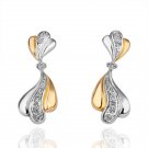 18KGP E106 Freeshipping, Copper with 18K Platinum plated earrings, Fashion jewelry, nickel free