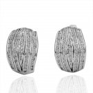 18KGP E062 18K Platinum Plated Earrings Nickel Free K Golden Jewelry Plating Platinum