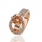 18KGP R002 Freeshipping, Copper with 18K gold plated rings nickel free size 8