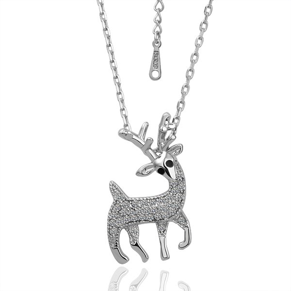 18KGP N041 Deer Necklace 18K K Gold Plated Fashion Jewellery Nickel Free Necklace