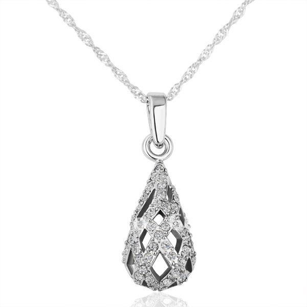 18KGP N165 18K Platinum Plated Necklace Health Jewelry Nickel Free Pendant
