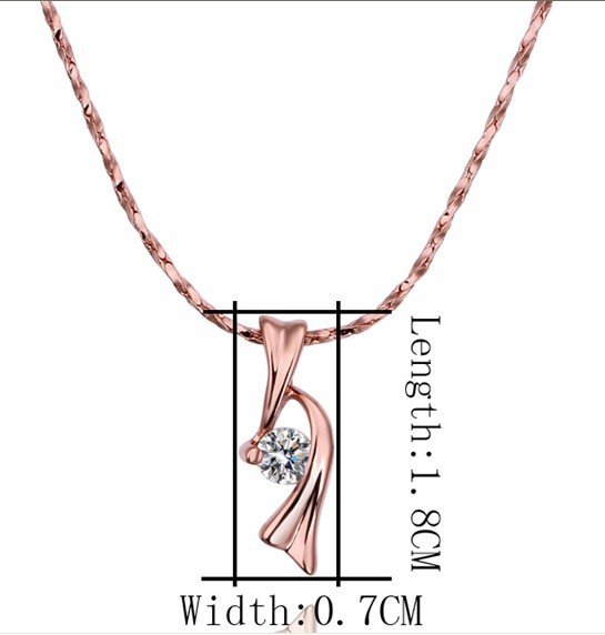 18KGP N479 Clear Crystal 18K Gold Plated Fashion Jewelry Nickel Free Necklace