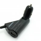 TGOM Premium Dual Port Swivel Car Charger with Built-in Micro-usb Cable for Android Smartphones