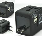 Tgom universal All-In-One WORLDWide Travel Plug Adapter with 2 USB Port 2.1A-5V