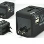Tgom universal All-In-One WORLDWide Travel Plug Adapter with 2 USB Port 2.1A-5V