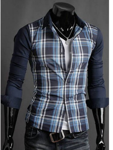 Check Pattern Long Sleeve Shirt