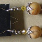 SWAROVSKI CRYSTALS & CRAZYLACE AGATE Gemstones Earrings