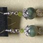 SWAROVSKI CRYSTALS & MOSS AGATE Gemstones Earrings
