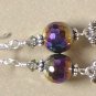RAINBOW QUARTZ Gemstones & MARCASITE CHARM Earrings