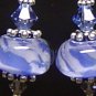 CLOUDY BLUE SKY Lampwork Glass Bead Earrings - KM