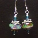 TWILIGHT WAVES Lampwork Glass Beads Earrings - KM