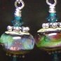TWILIGHT WAVES Lampwork Glass Beads Earrings - KM