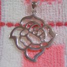Sterling Silver Rose Pendant with Chain