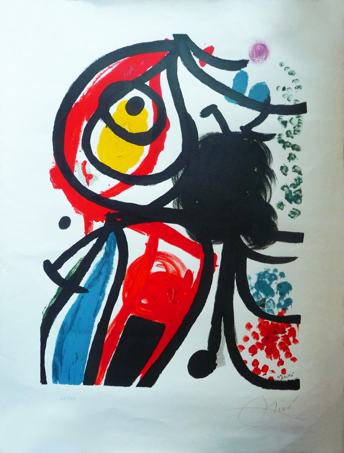 Joan MIRO Original Lithograph Signed and Numbered 65/150 , Art