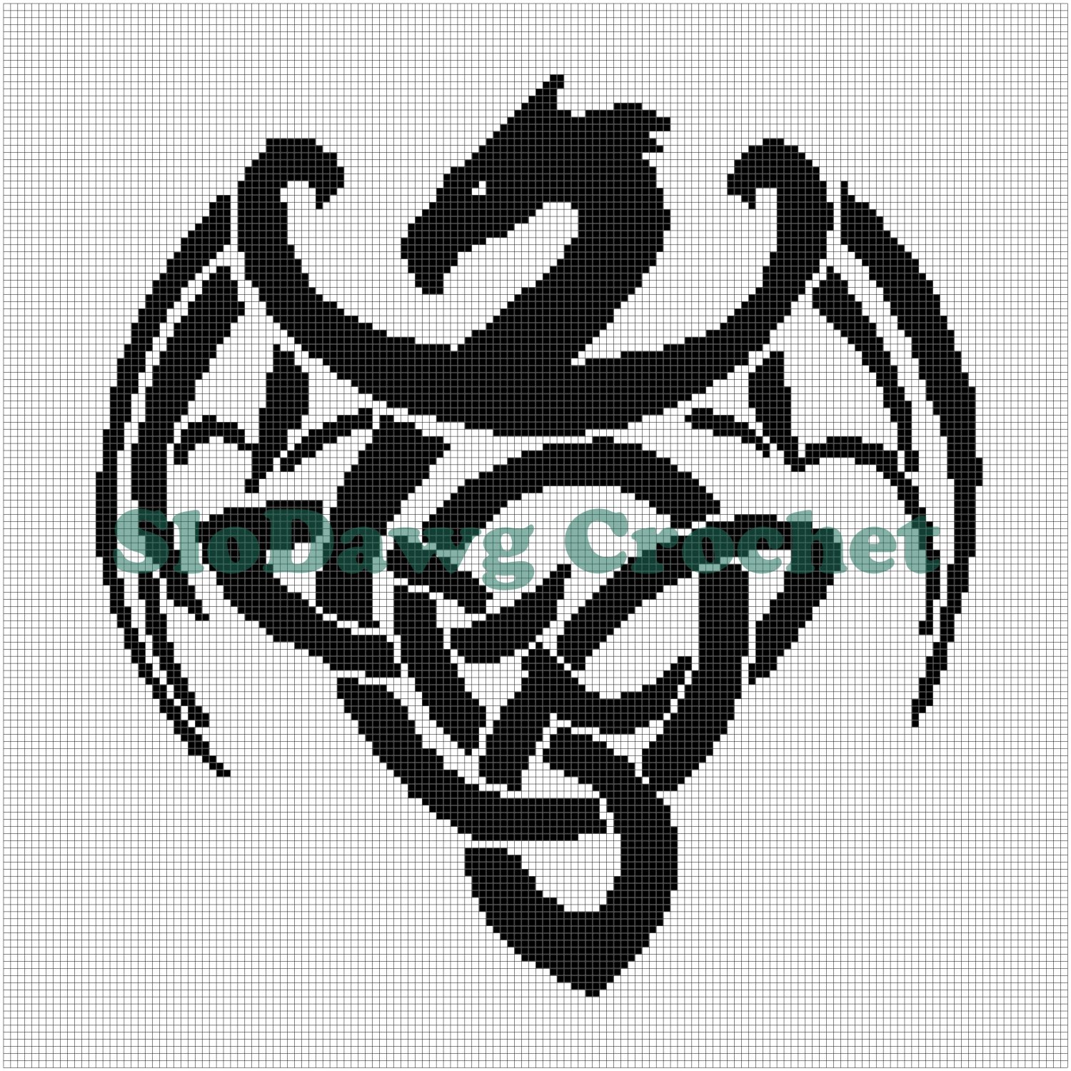 Celtic Dragon Crochet Graph Pattern