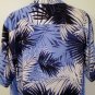 Cabana Joe Mens  Button Front Shirt Size LARGE Blue Rayon
