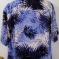 Cabana Joe Mens  Button Front Shirt Size LARGE Blue Rayon