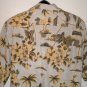 Mens Silk Icon Button Front Camp Shirt Size Medium