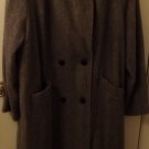 Vintage Plus Size Womens Abbmoor Full Length Trench Coat Wool Blend Gray Size 22W