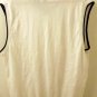 Mens Empra Tennis Vest V-Neck Argyle Knit White w/Navy Blue Trim Size 2X