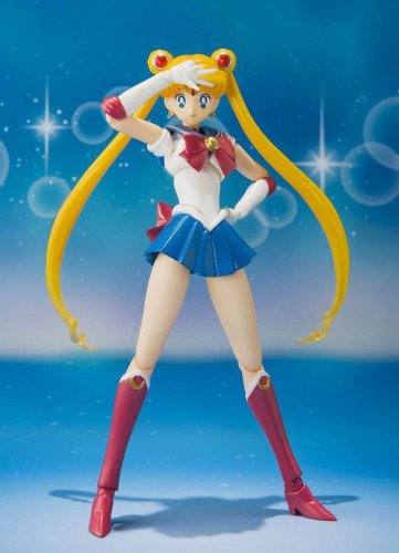 Bandai S.H. Figuarts Sailor Moon Figure & Luna First Edition with 2 Extra face