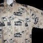 HAWAIIAN SHIRT Classic VINTAGE LONGBOARD 1939 PACKARD & FORD Aloha BEACH Print Size XL NEW!