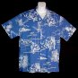 HAWAIIAN SHIRT Vintage 60's HOWEN HAWAII Floral PARROTS ALOHA CHART of the ISLES Men's Size L!
