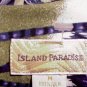 HAWAIIAN SHIRT Olive Navy Blue Purple PALM TREE ISLAND PARADISE Print ALOHA Men's Size M NEW!