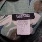 VINTAGE HAWAIIAN SHIRT Green Blue ISLANDS Made in HAWAII Floral REVERSE Print Men's Size S!