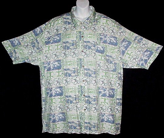 HAWAIIAN SHIRT Classic PINEAPPLES FLORAL TAPA Tropical Print ALOHA Men ...