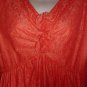 TANGERINE DREAM Fairy Hippie VINTAGE Maxi DRESS Woodstock BOHEMIAN FLORAL LACE Long SWEEPING Sz M-L!