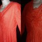TANGERINE DREAM Fairy Hippie VINTAGE Maxi DRESS Woodstock BOHEMIAN FLORAL LACE Long SWEEPING Sz M-L!