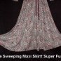 PAISLEY FLORAL Vintage Hippie Maxi Dress LEGIT Umba Parues Feinstein Gown BOHEMIAN BABE SWEEP-M/L