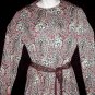 PAISLEY FLORAL Vintage Hippie Maxi Dress LEGIT Umba Parues Feinstein Gown BOHEMIAN BABE SWEEP-M/L
