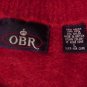FLUFFY MOHAIR Vintage Sweater Cropped LIPSTICK RED Huge Gorgeous Buttons STUNNING and FESTIVE Sz L!