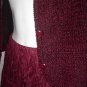 GORGEOUS LACE Vintage Burgandy HIPPIE SKIRT w/CHIC SWEATER JACKET Tiered BOHO BABE SWEEP Sz M-L!