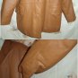 SALE! Womens Leather Winter Coat Jacket Camel Chamois Satin Lined Superb New Condition plus size B2!