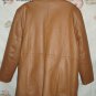 SALE! Womens Leather Winter Coat Jacket Camel Chamois Satin Lined Superb New Condition plus size B2!