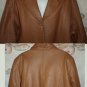 SALE! Womens Leather Winter Coat Jacket Camel Chamois Satin Lined Superb New Condition plus size B2!