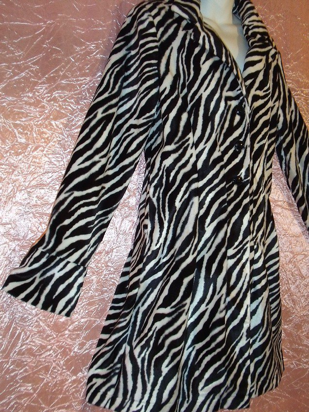 Vintage Zebra Jacket Flattering Design AllSeason Soft Faux Fur Like